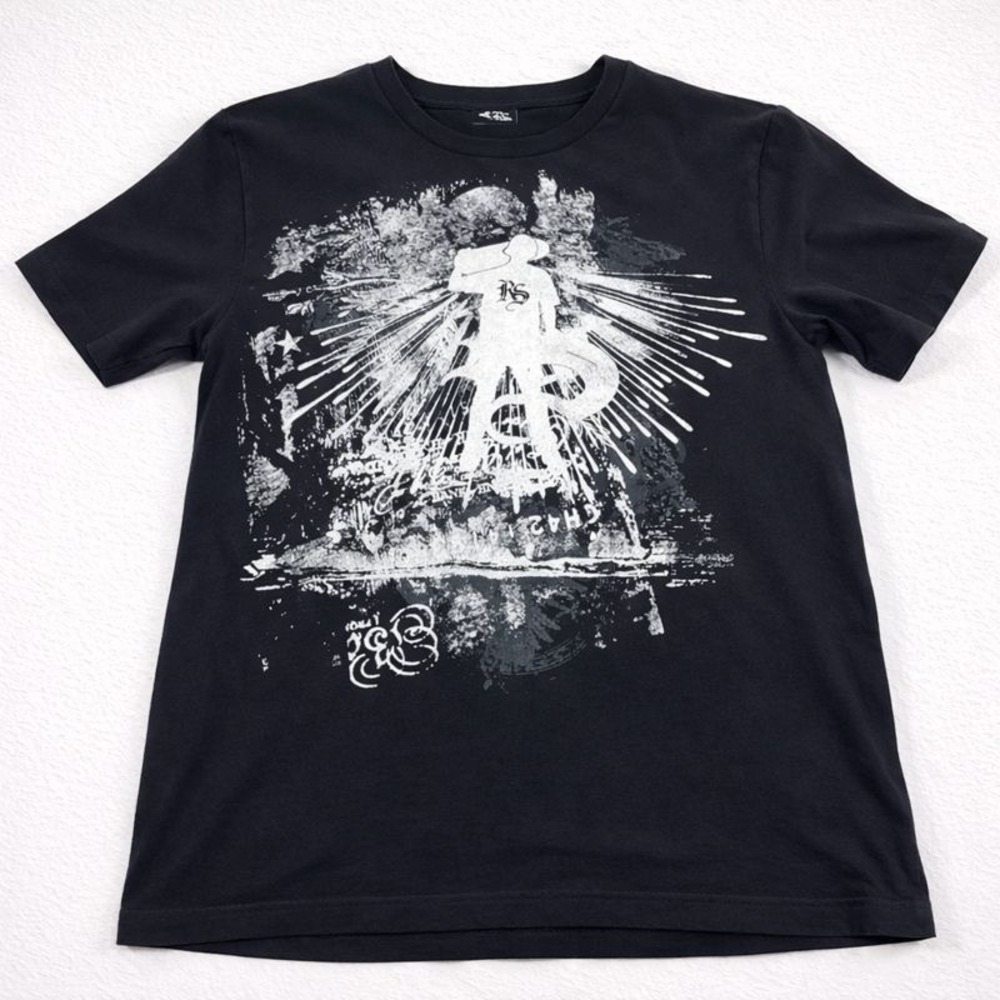 RS by Ryan Sheckler Men's Graphic T-Shirt Size‎ M Black White Grunge Skater Tee